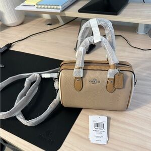 NWT Coach Tan Leather Women's Crossbody Purse